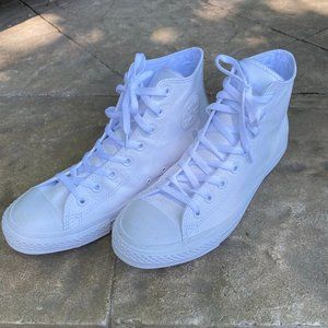 Converse All Star white pro leather high tops